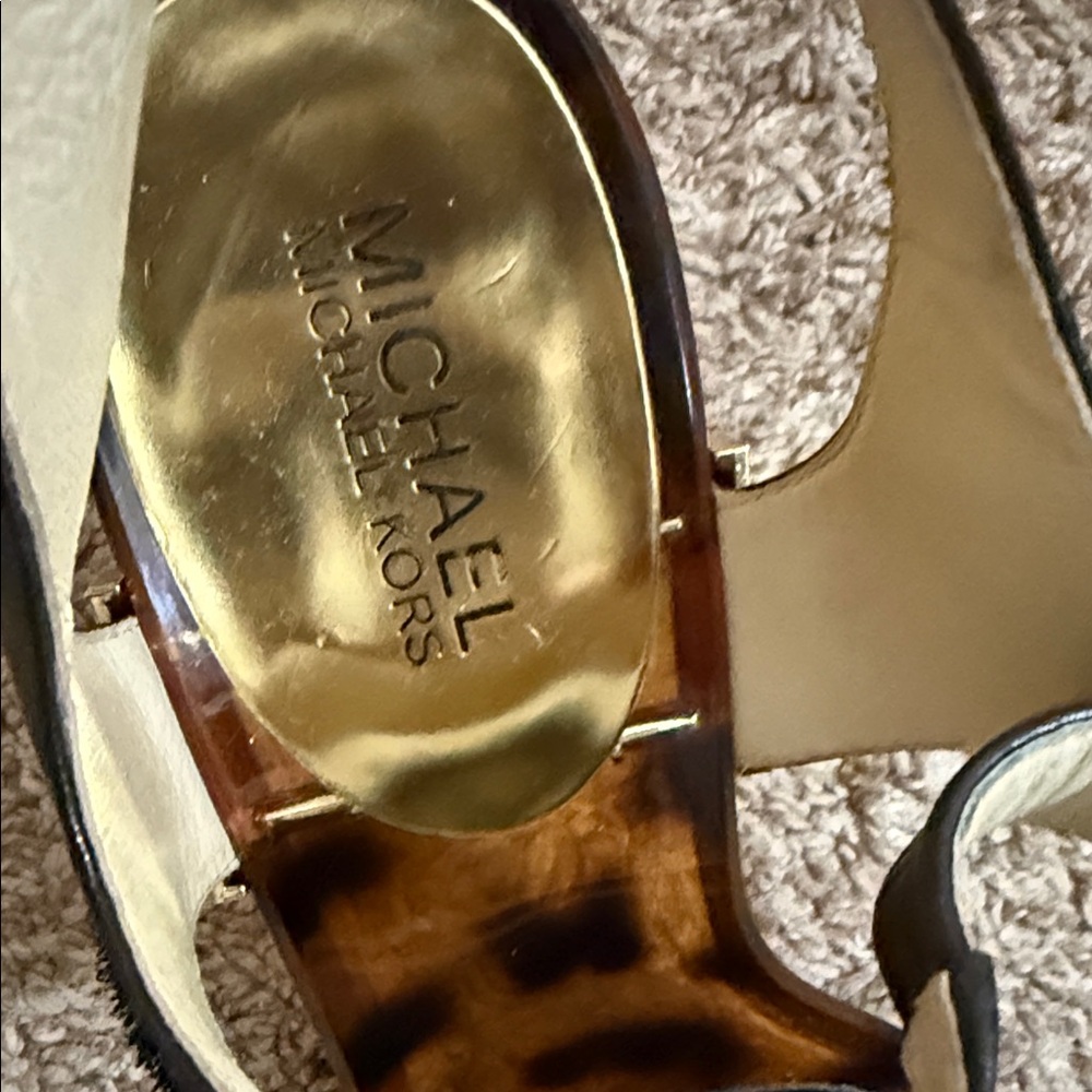 Michael Kors Black and Gold Women's Sandals - Picture 5 of 8